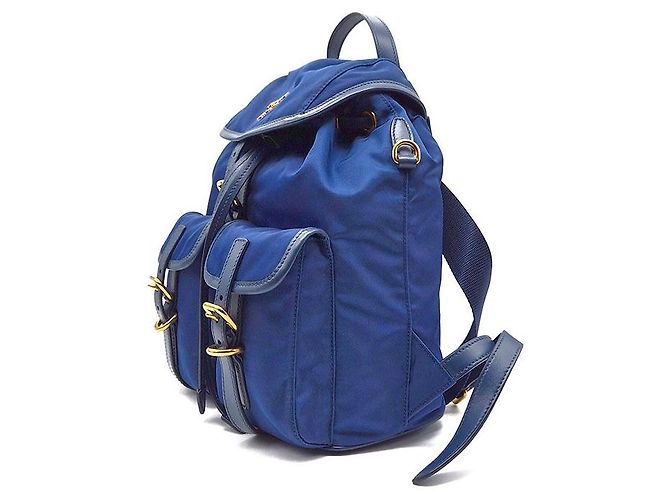 Prada Nylon Two-Pocket Backpack Blue - view 2