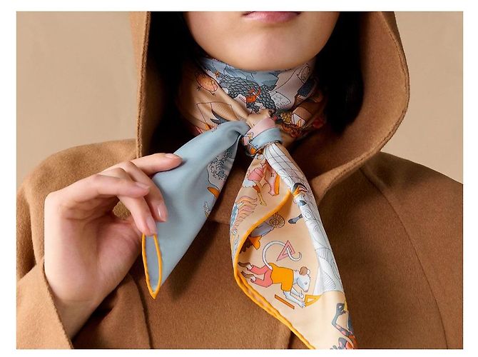 Hermès Seidenschal aus Twill Mehrfarben - Ansicht 5