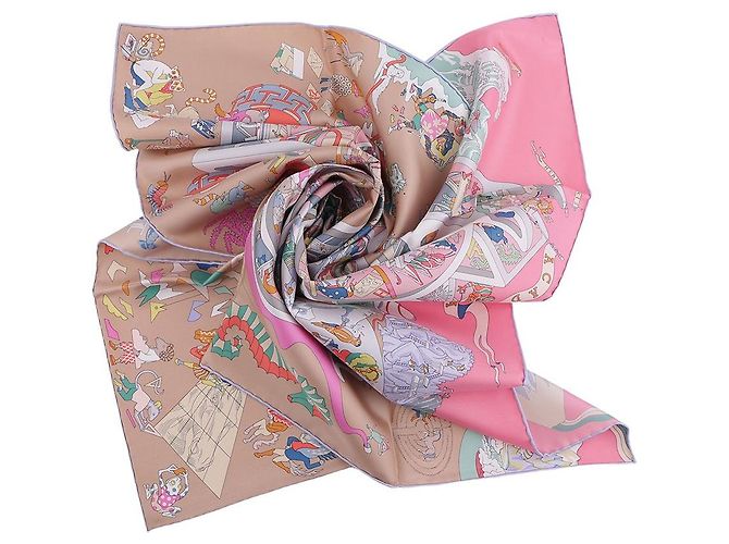 Hermès Seidenschal aus Twill Mehrfarben - Ansicht 9
