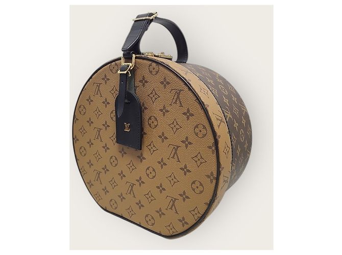 Louis Vuitton Monogram Reverse Canvas Hatbox Tote Bag Braun - Ansicht 2