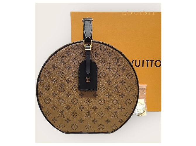 Louis Vuitton Monogram Reverse Canvas Hatbox Tote Bag Braun - Ansicht 7