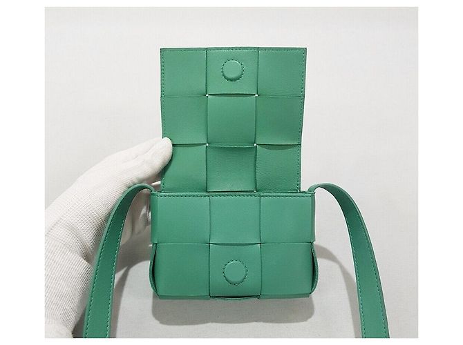 Bottega Veneta Mini borsa Cassette Verde - vista 9
