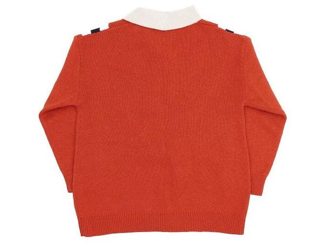 Burberry Roter Cashmere-Logo Strickpullover mit langen Ärmeln für Baby und Kinder - Ansicht 7