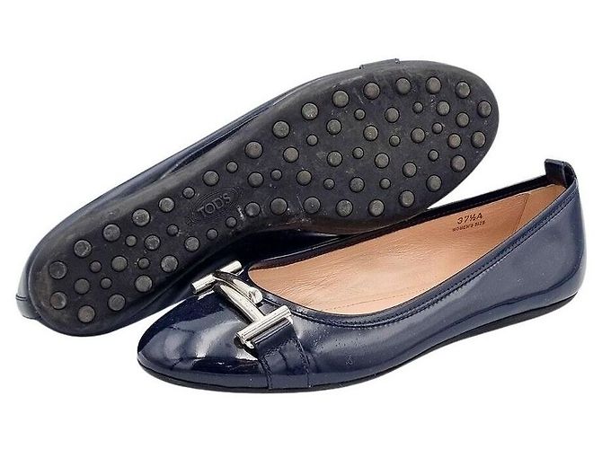 Tod's Lackschuhe flach Blau - Ansicht 2