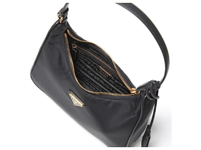 Prada Mini borsa in nylon ReEdition Nero - vista 5