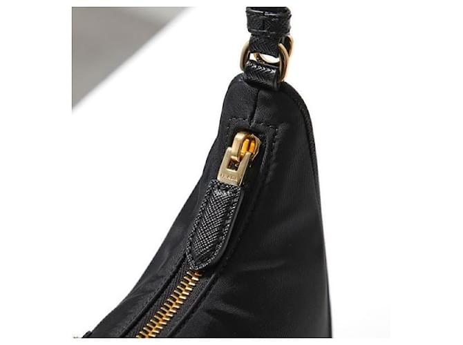 Prada Mini borsa in nylon ReEdition Nero - vista 7