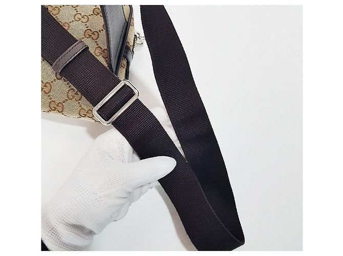 Gucci Borsa a tracolla Supreme GG Supreme Marrone Crossbody Hip Bag - vista 6
