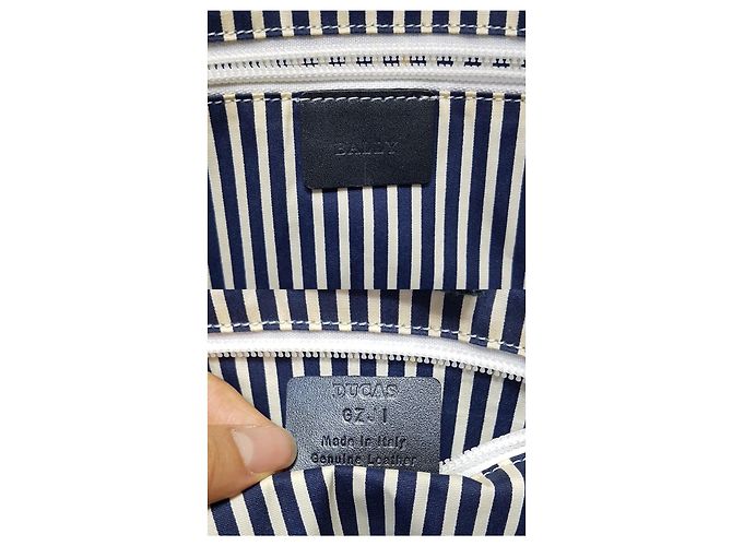 Bally Borsa shopper in tela Blu - vista 10