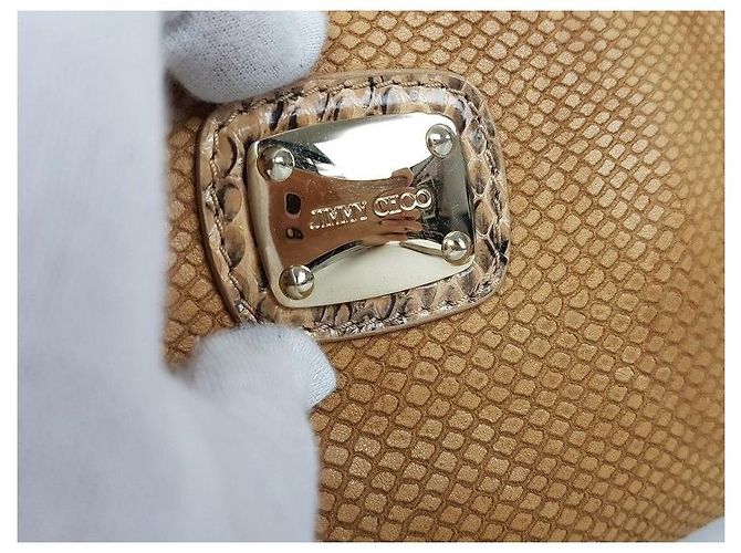 Jimmy Choo Borsa a tracolla con stampa serpente Marrone - vista 2