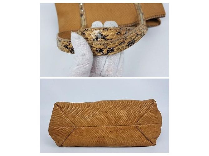 Jimmy Choo Borsa a tracolla con stampa serpente Marrone - vista 7