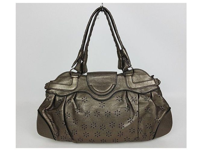 Salvatore Ferragamo Gancini Logo Schultertasche Braun - Ansicht 5