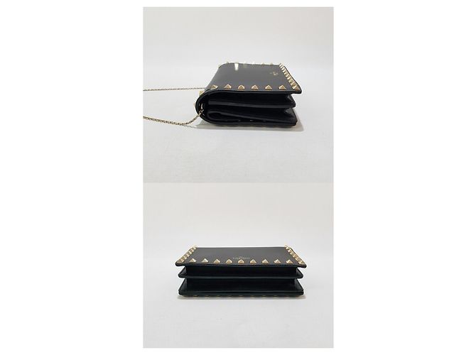 Valentino Mini borsa a tracolla Rockstud con catena Nero - vista 6