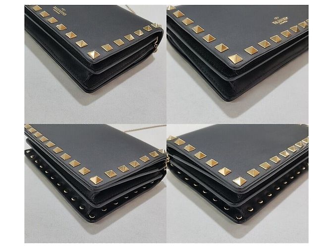 Valentino Mini borsa a tracolla Rockstud con catena Nero - vista 7