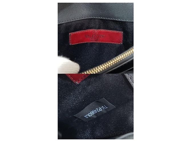 Valentino Mini borsa a tracolla Rockstud con catena Nero - vista 9