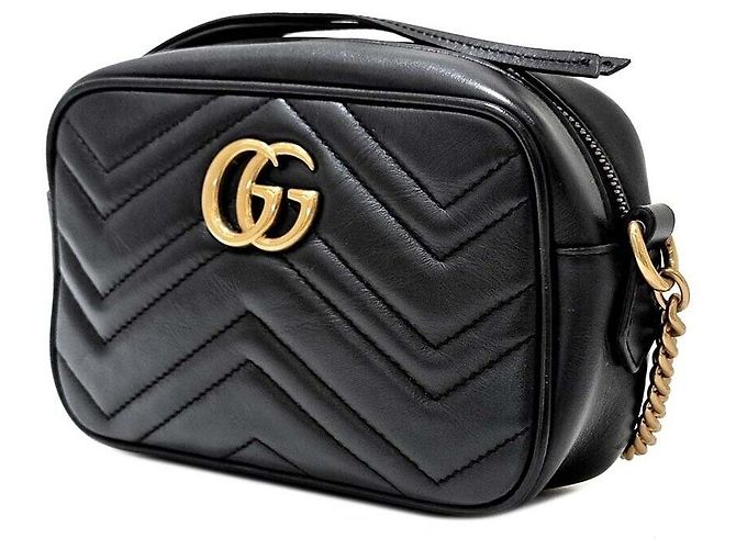 Gucci Mini borsa a tracolla Marmont Matelassé Nero - vista 2