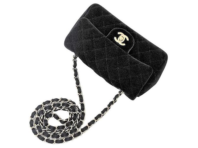 Chanel Mini bolsa transversal Velvet Preto - vista 4