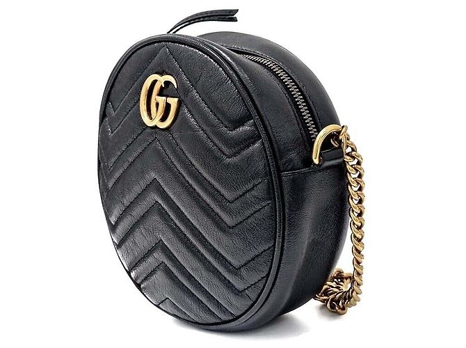 Gucci Borsa a tracolla mini rotonda Marmont - vista 2