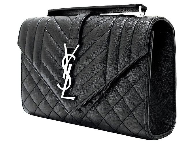 Saint Laurent Borsa a tracolla con catena Monogram Nero - vista 2
