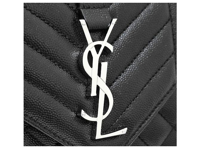 Saint Laurent Borsa a tracolla con catena Monogram Nero - vista 8