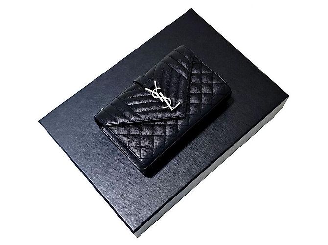 Saint Laurent Borsa a tracolla con catena Monogram Nero - vista 9