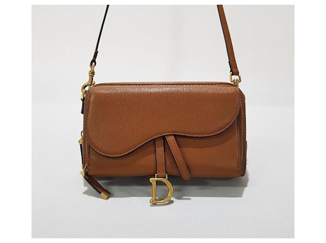Dior Borsa a tracolla Double Saddle Pouch Marrone - vista 2