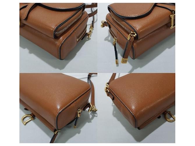 Dior Borsa a tracolla Double Saddle Pouch Marrone - vista 8