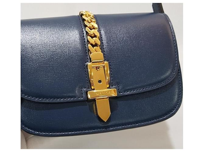 Gucci Borsa a tracolla mini Sylvie Blu - vista 3