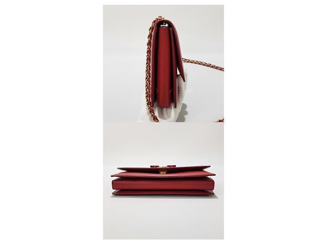 Salvatore Ferragamo Borsa a tracolla Ginny Chain Rosso - vista 4
