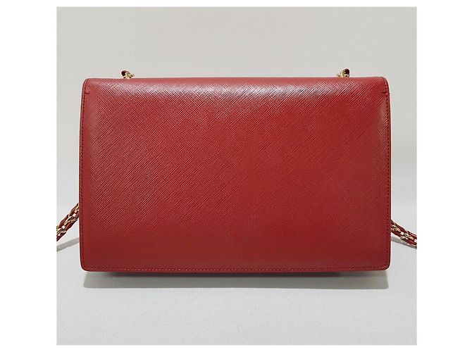Salvatore Ferragamo Borsa a tracolla Ginny Chain Rosso - vista 5