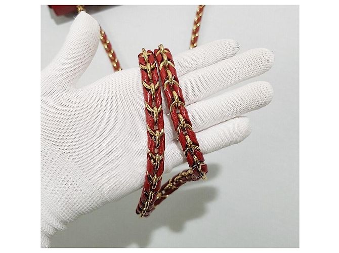 Salvatore Ferragamo Borsa a tracolla Ginny Chain Rosso - vista 6