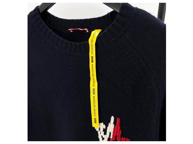Moncler Genius Wool Knit Sweater Navy Blue - view 3