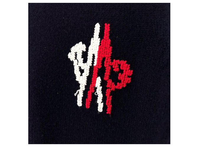 Moncler Genius Wool Knit Sweater Navy Blue - view 4