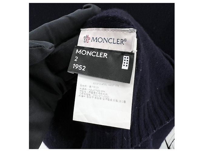 Moncler Genius Wool Knit Sweater Navy Blue - view 5