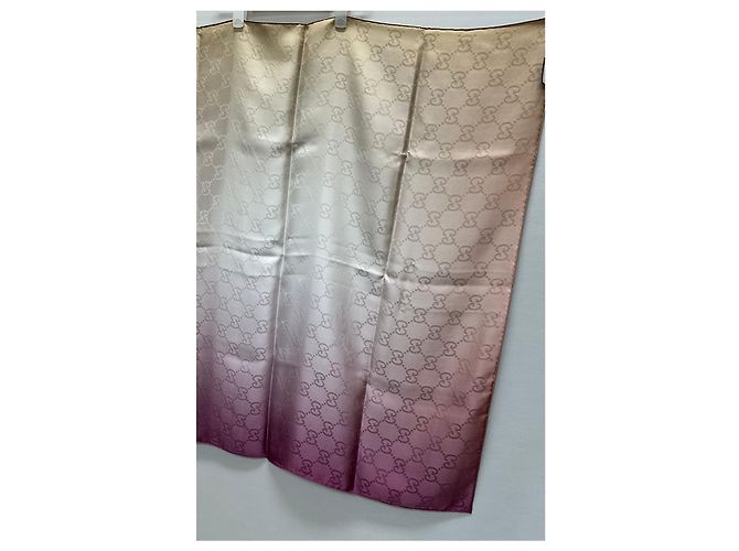 Gucci Sciarpa in jacquard di seta GG Rosso - vista 7