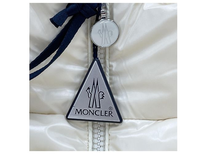 Kurze Steppjacke Moncler Abbadia Weiß - Ansicht 7