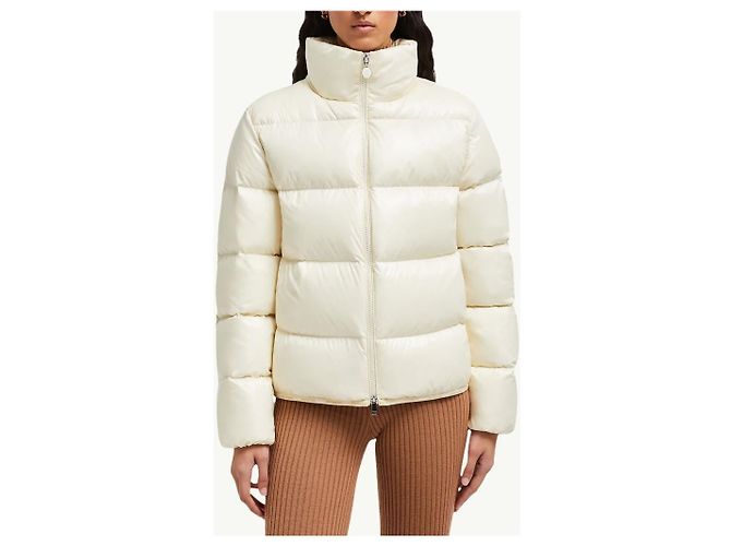 Kurze Steppjacke Moncler Abbadia Weiß - Ansicht 9