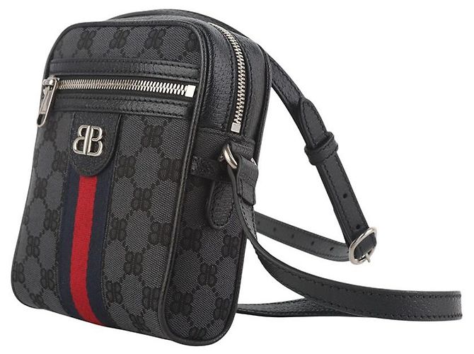 Gucci Borsa a tracolla Balenciaga Hacker Project BB Supreme Ophidia Nero - vista 2