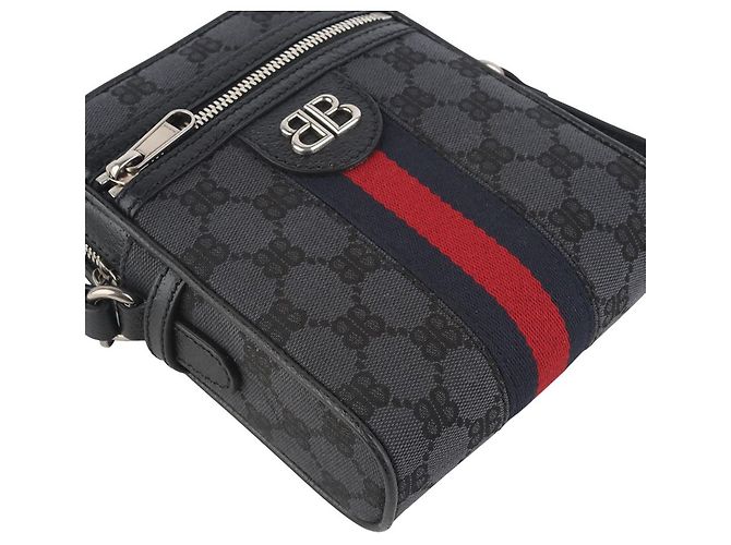 Gucci Borsa a tracolla Balenciaga Hacker Project BB Supreme Ophidia Nero - vista 5