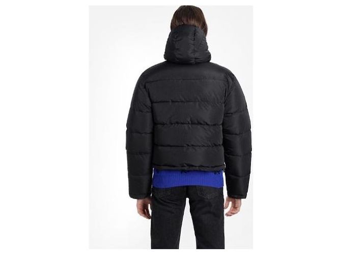Balenciaga Logo Quilted Down Jacket Black - view 10