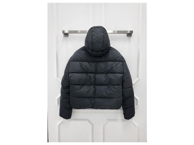 Balenciaga Logo Quilted Down Jacket Black - view 2