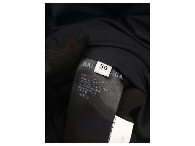 Balenciaga Logo Quilted Down Jacket Black - view 6