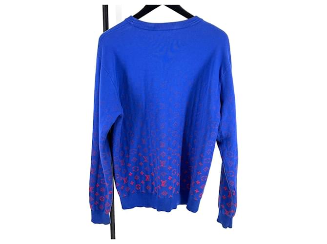 Louis Vuitton Monogramm Strick in Farbverlauf Blau - Ansicht 3