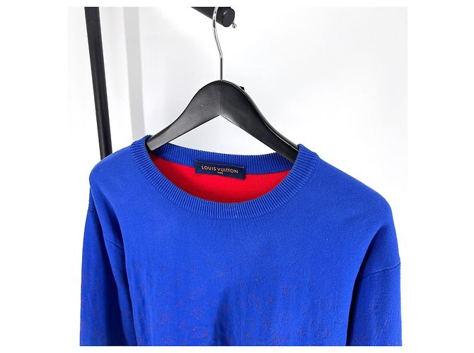 Louis Vuitton Monogramm Strick in Farbverlauf Blau - Ansicht 4