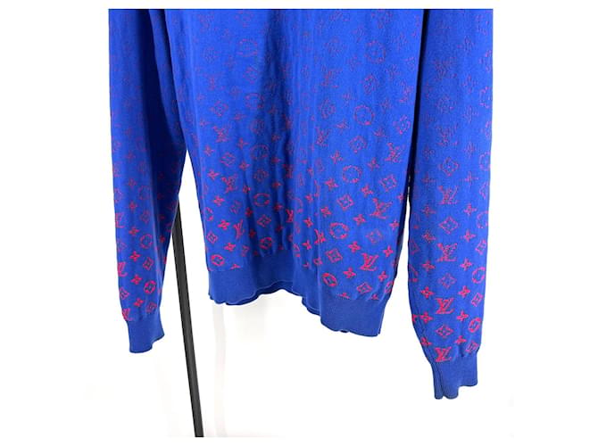 Louis Vuitton Monogramm Strick in Farbverlauf Blau - Ansicht 5