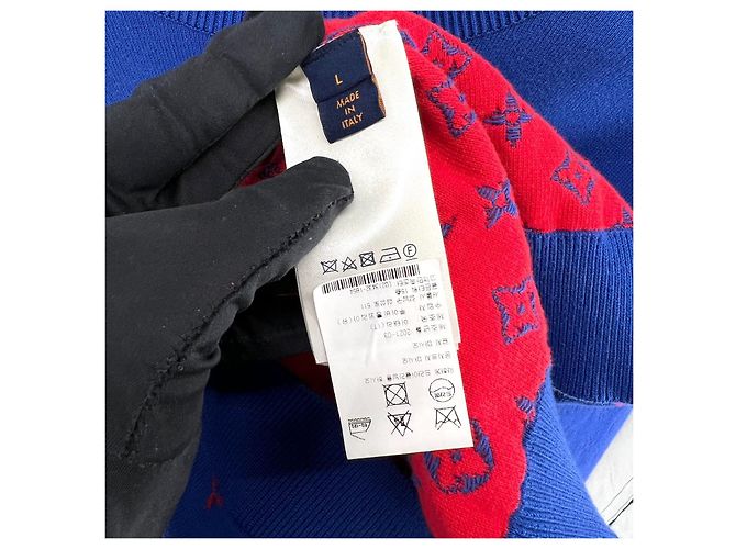 Louis Vuitton Monogramm Strick in Farbverlauf Blau - Ansicht 8