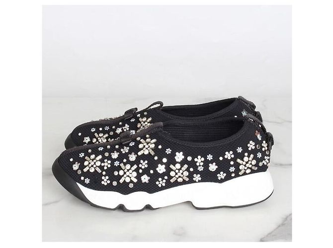 Dior Fusion Perlenstrick-Sneaker Schwarz - Ansicht 3