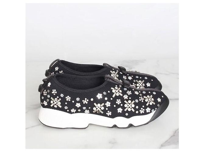 Dior Fusion Perlenstrick-Sneaker Schwarz - Ansicht 4