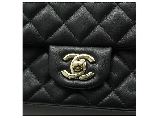 Chanel Black Lambskin Gold Classic New Mini Charms Decoration Chain Crossbody Bag - view 7