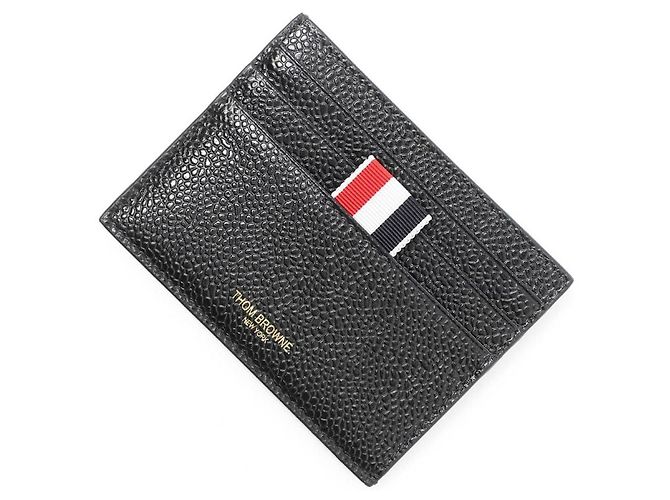 Thom Browne Card Holder Pebble Grain Black - view 10