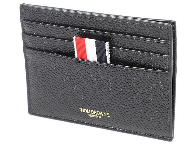 Thom Browne Card Holder Pebble Grain Black - view 11